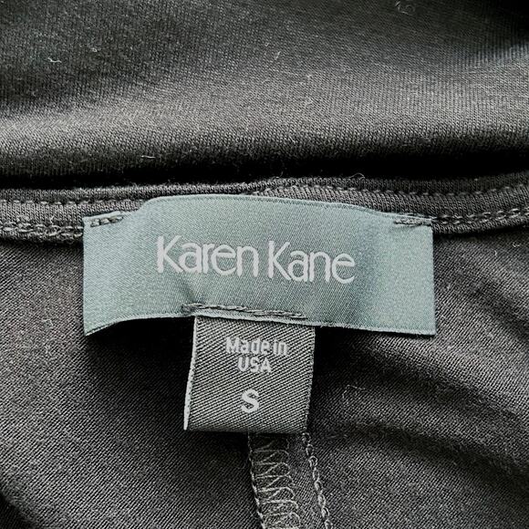 Karen Kane Black Long Sleeve Blouse with Silver Accent - Picture 7 of 8